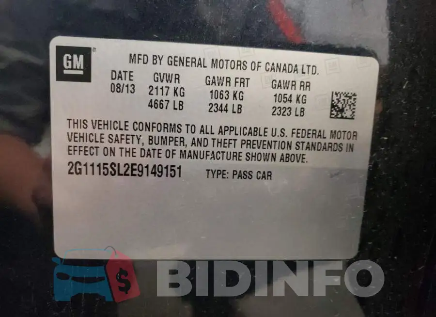 2G1115SL2E9149151 Photo# 12