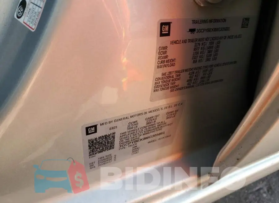 3GCPYBEK8MG305891 Photo# 12