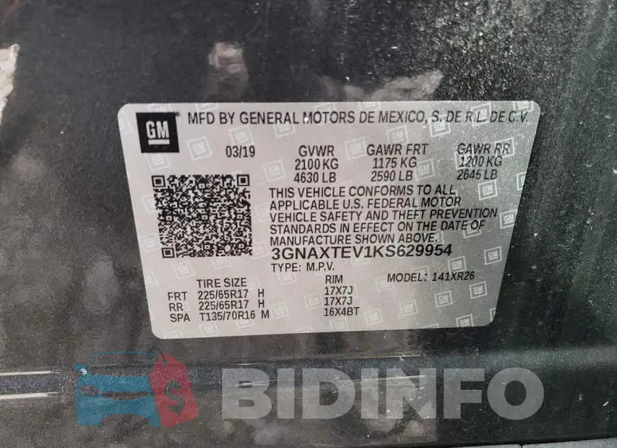 3GNAXTEV1KS629954 Photo# 13