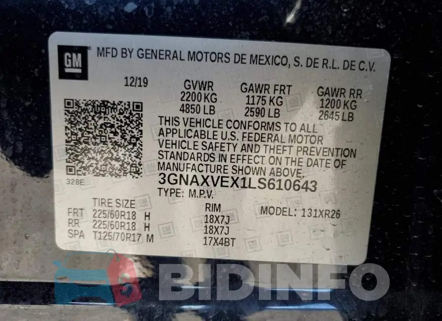 3GNAXVEX1LS610643 Photo# 13