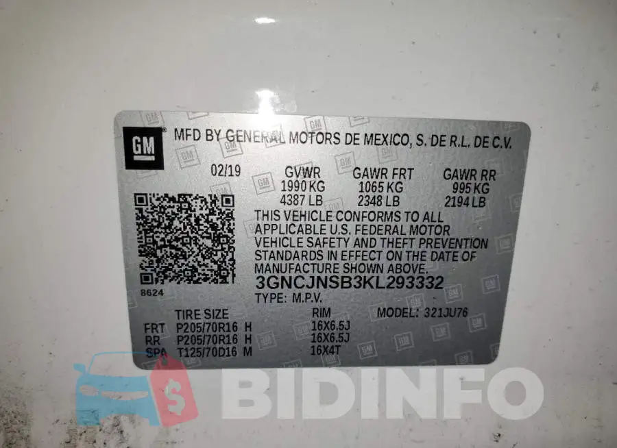 3GNCJNSB3KL293332 Photo# 13