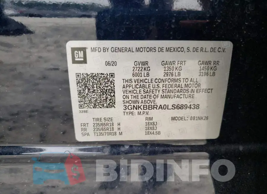 3GNKBBRA0LS689438 Photo# 13
