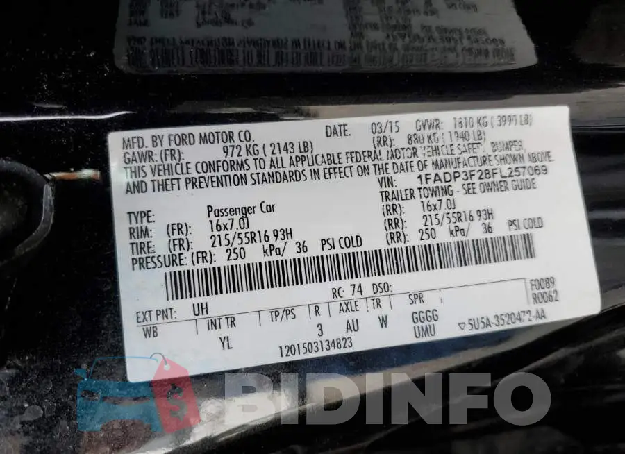 1FADP3F28FL257069 Photo# 12
