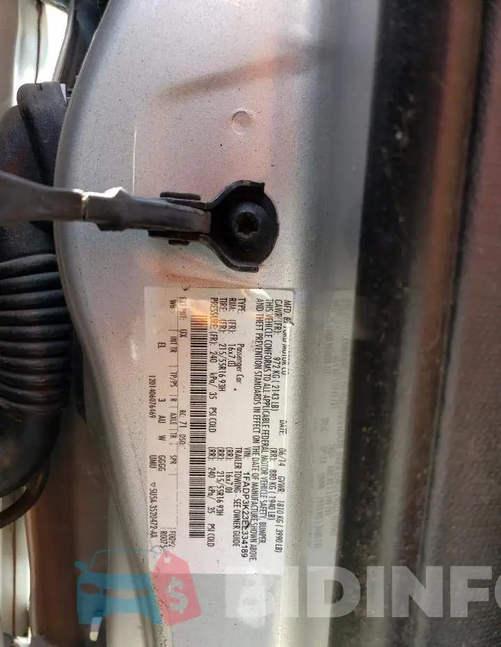 1FADP3K23EL334189 Photo# 12