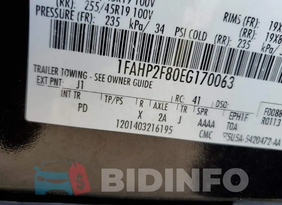 1FAHP2F80EG170063 Photo# 12