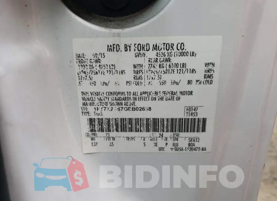 1FT7X2A67GEB02658 Photo# 12