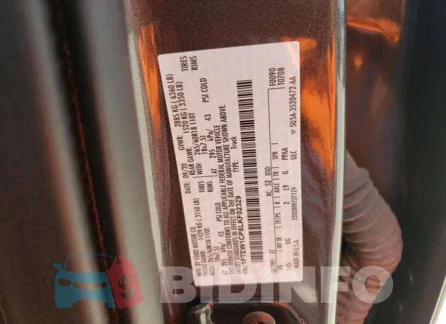 1FTEW1CP8LKF02329 Photo# 12