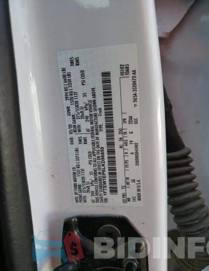 1FTEW1EP6LKD96850 Photo# 12