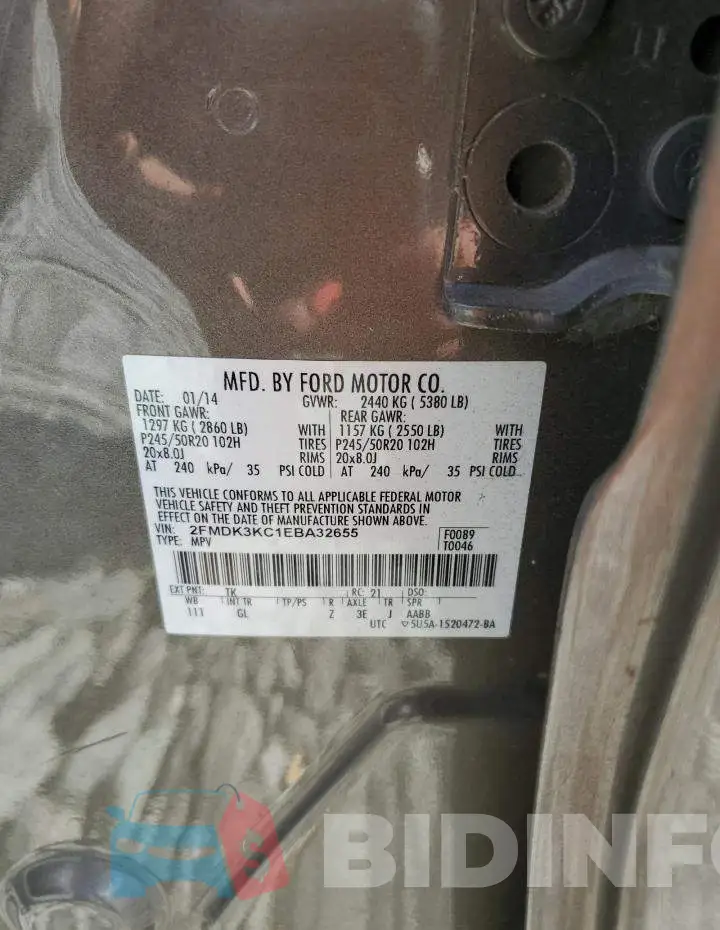 2FMDK3KC1EBA32655 Photo# 14