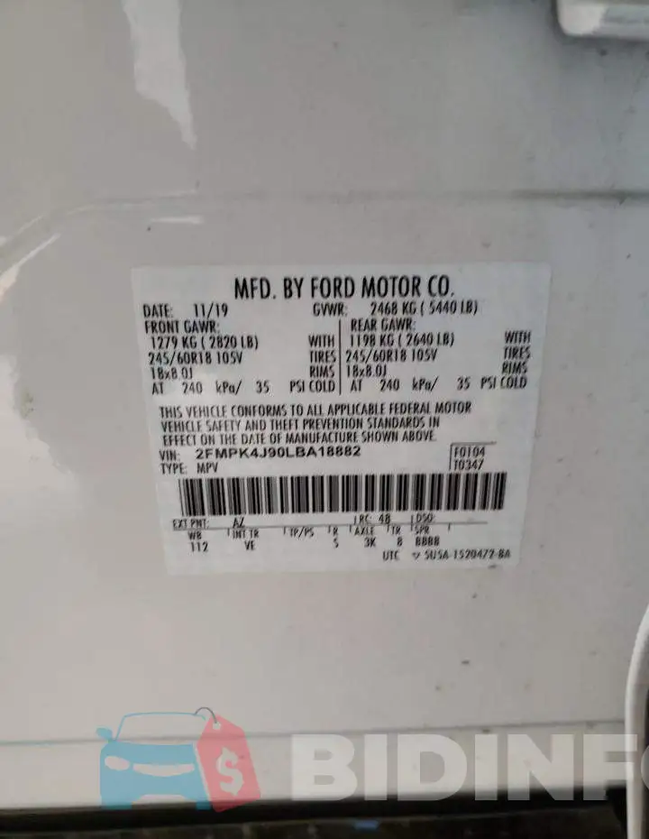 2FMPK4J90LBA18882 Photo# 14