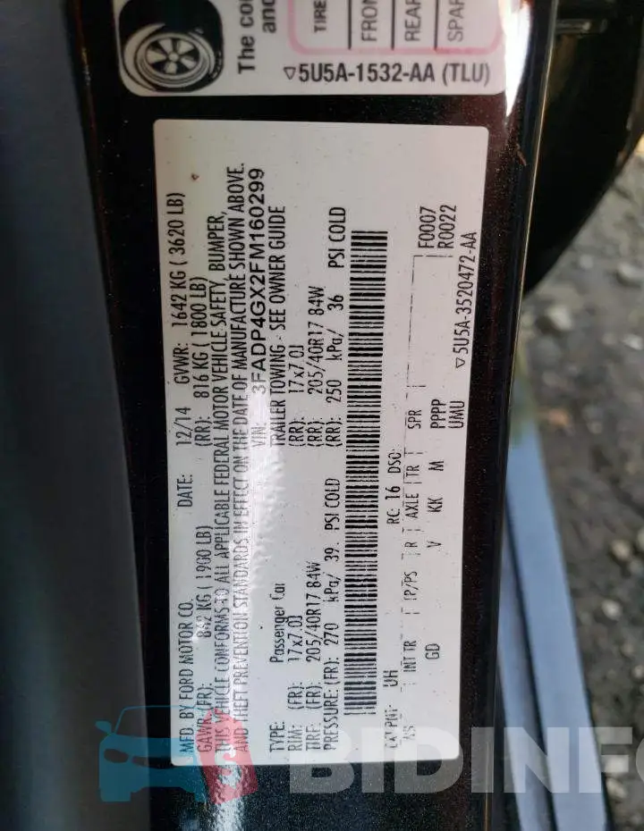 3FADP4GX2FM160299 Photo# 12