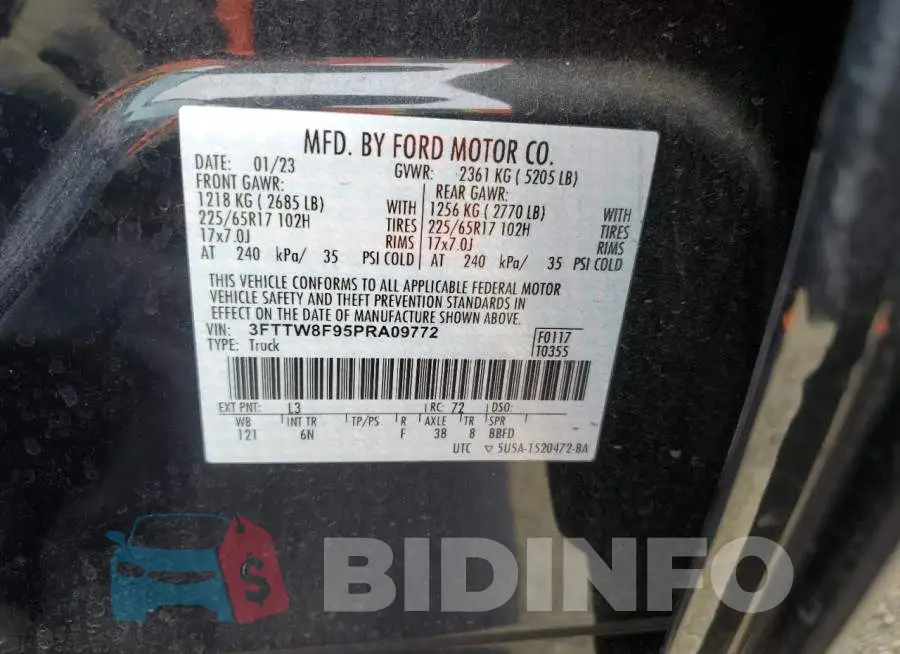 3FTTW8F95PRA09772 Photo# 12