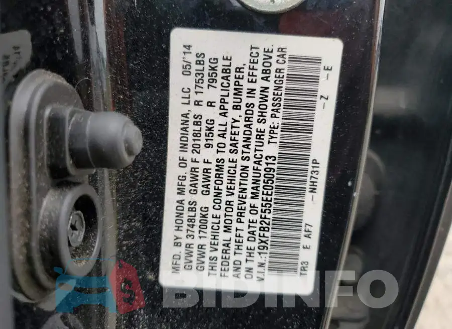 19XFB2F55EE050913 Photo# 12
