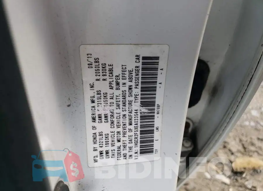 1HGCR2F5XEA033544 Photo# 12