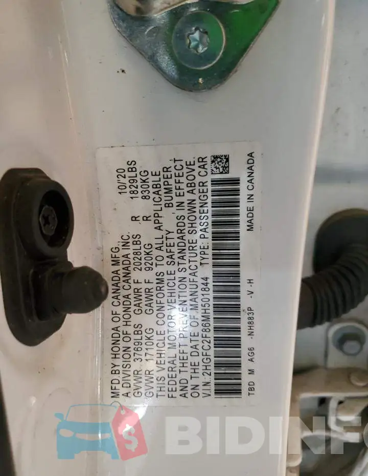 2HGFC2F86MH501844 Photo# 12
