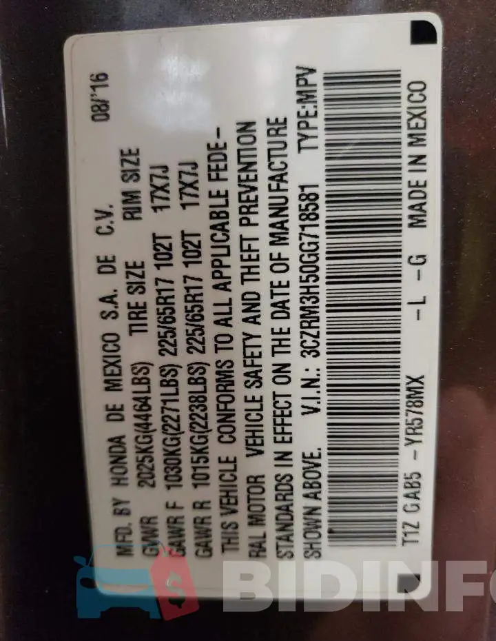 3CZRM3H50GG718581 Photo# 13