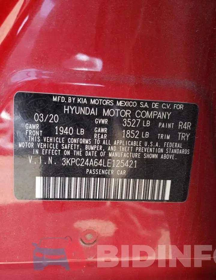 3KPC24A64LE125421 Photo# 12
