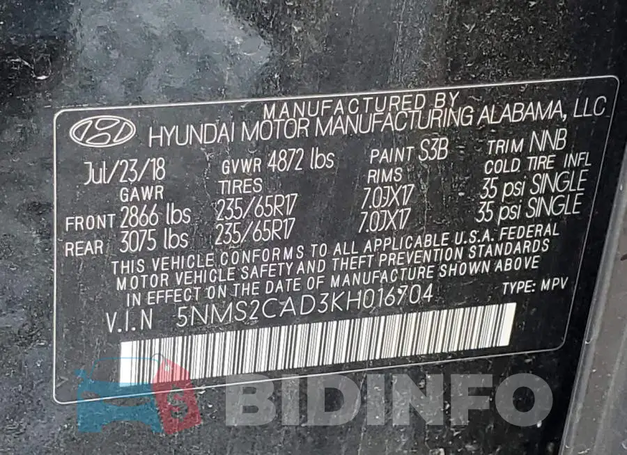 5NMS2CAD3KH016704 Photo# 13