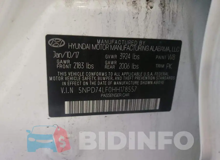 5NPD74LF0HH178557 Photo# 13