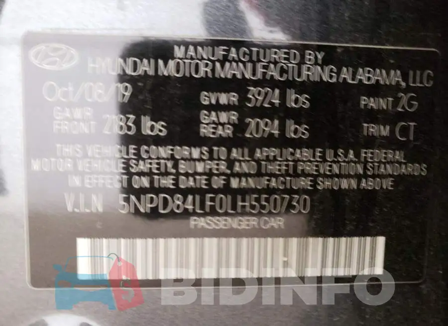 5NPD84LF0LH550730 Photo# 13