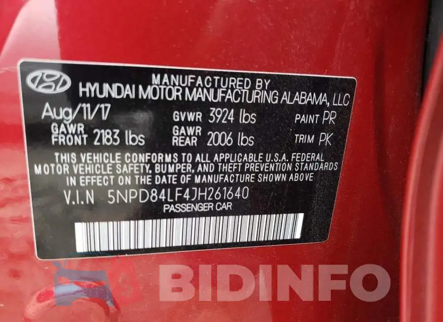 5NPD84LF4JH261640 Photo# 12