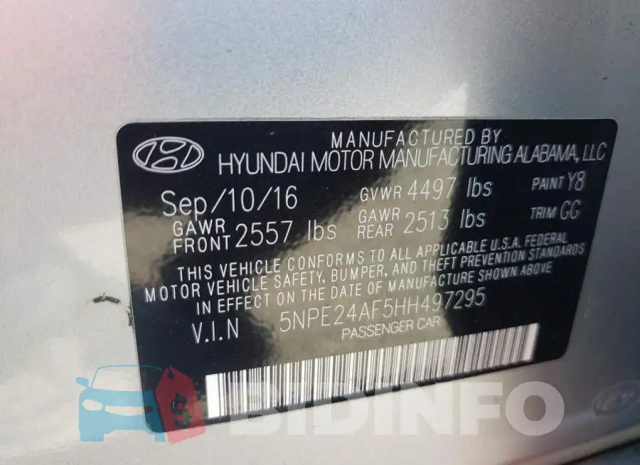 5NPE24AF5HH497295 Photo# 12