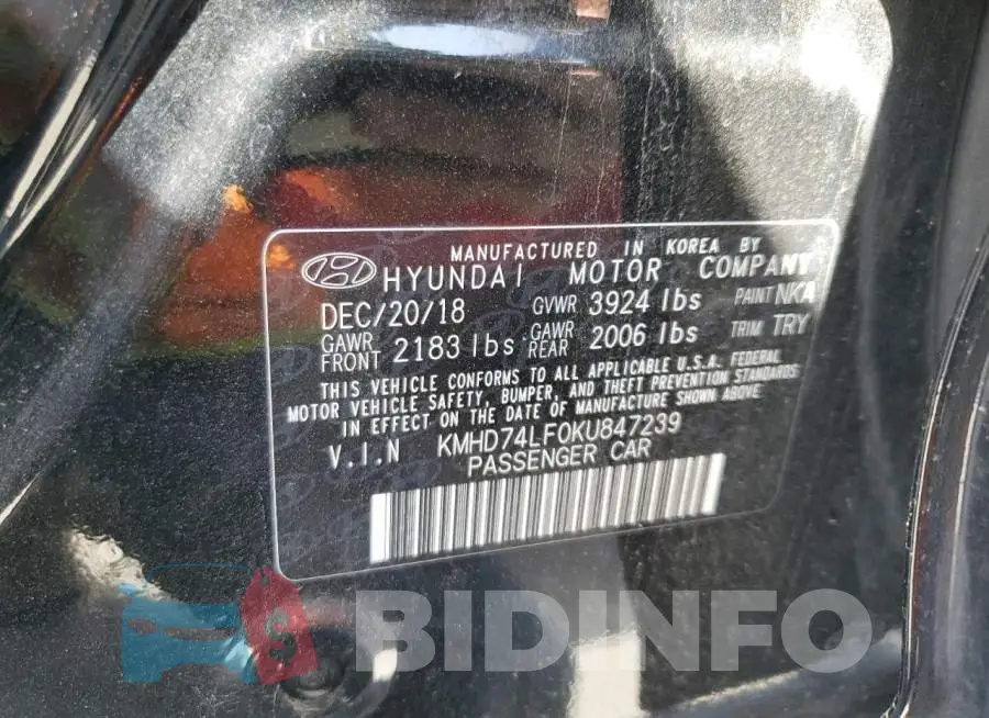 KMHD74LF0KU847239 Photo# 12
