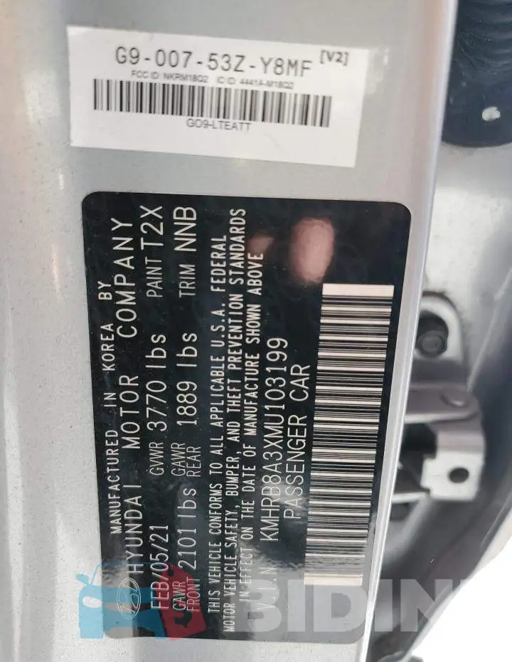 KMHRB8A3XMU103199 Photo# 14
