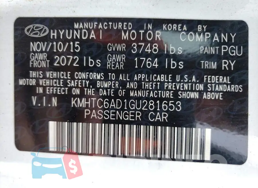 KMHTC6AD1GU281653 Photo# 12