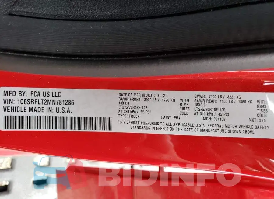 1C6SRFLT2MN781286 Photo# 12