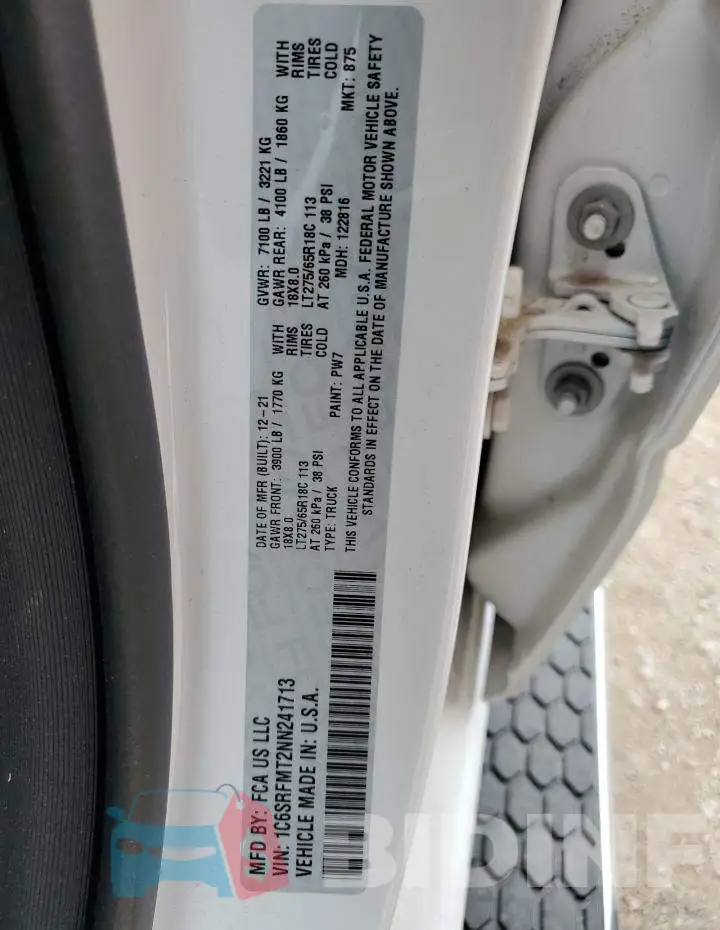 1C6SRFMT2NN241713 Photo# 13