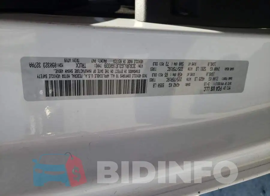3C6URVJG3JE160339 Photo# 13