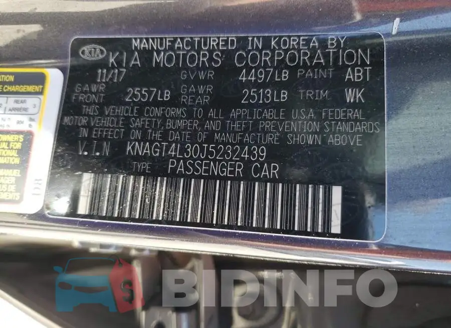 KNAGT4L30J5232439 Photo# 13