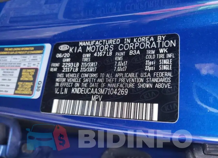 KNDEUCAA3M7104269 Photo# 13