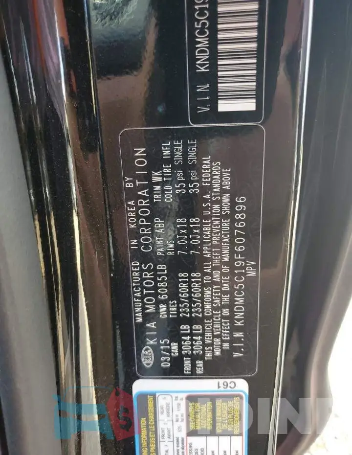 KNDMC5C19F6076896 Photo# 13