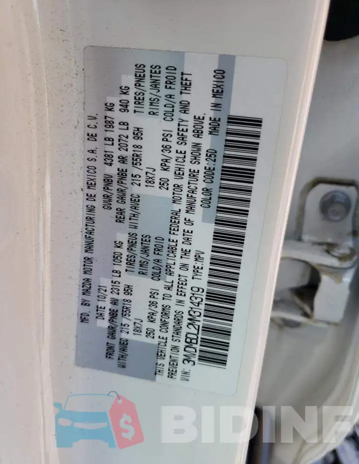 3MVDMBDL2MM314319 Photo# 13