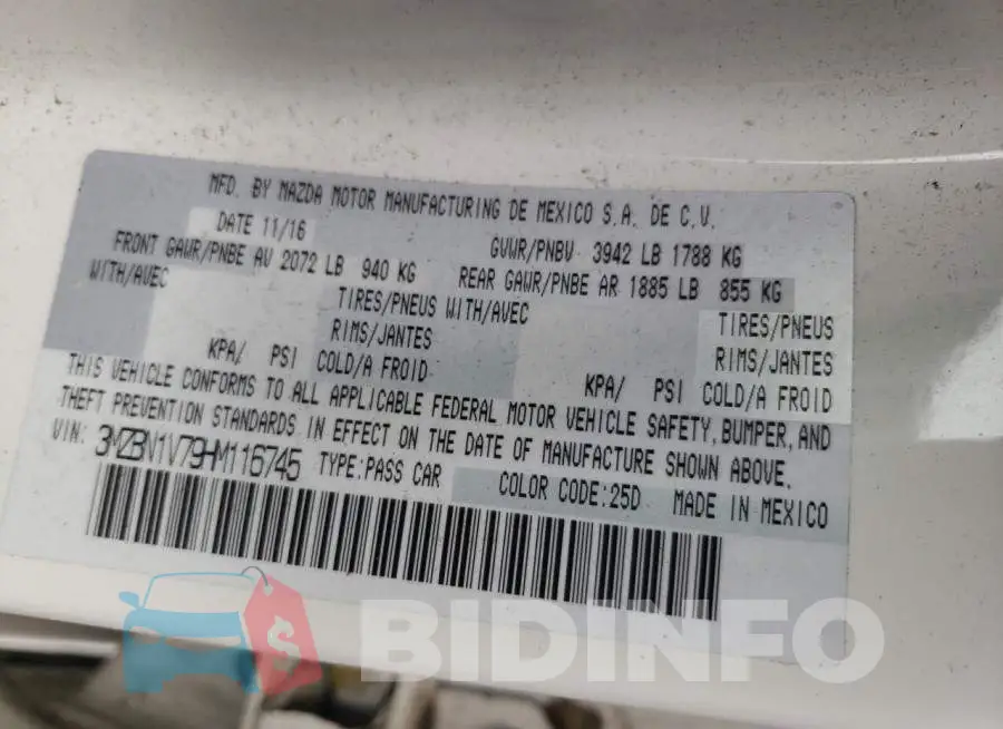 3MZBN1V79HM116745 Photo# 12