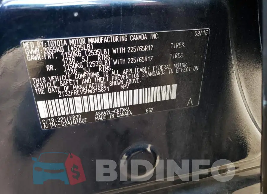 2T3ZFREV5HW315821 Photo# 13