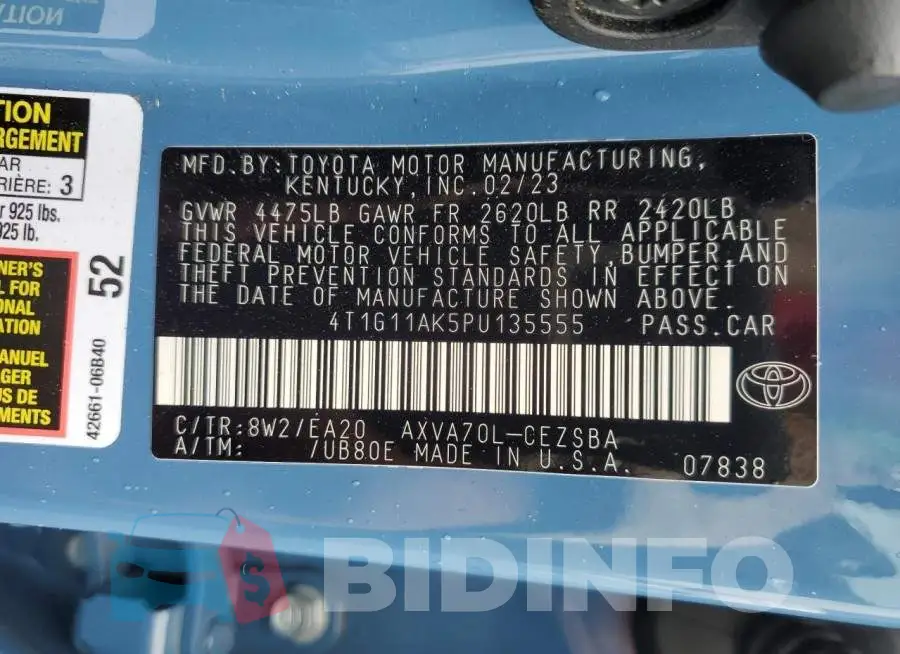 4T1G11AK5PU135555 Photo# 13