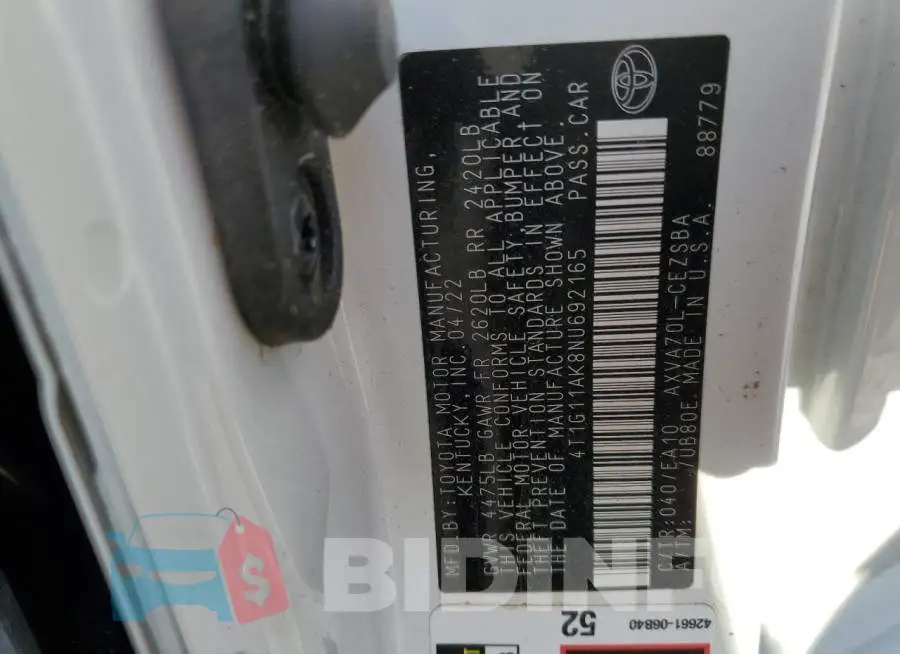 4T1G11AK8NU692165 Photo# 13