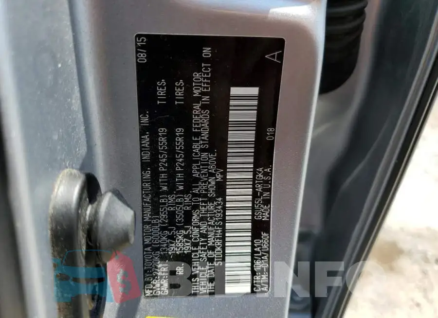5TDDKRFH4FS193434 Photo# 13
