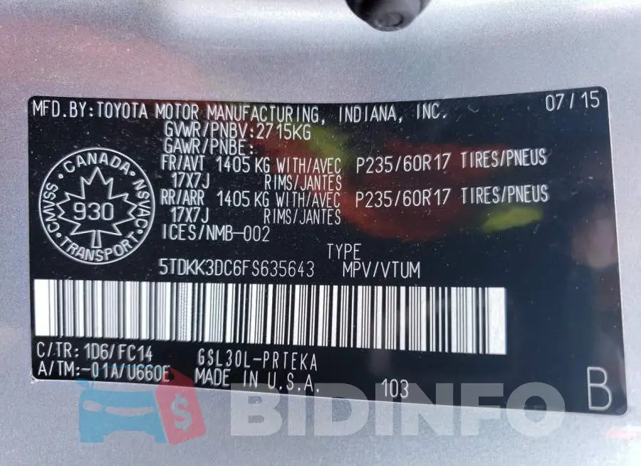 5TDKK3DC6FS635643 Photo# 14