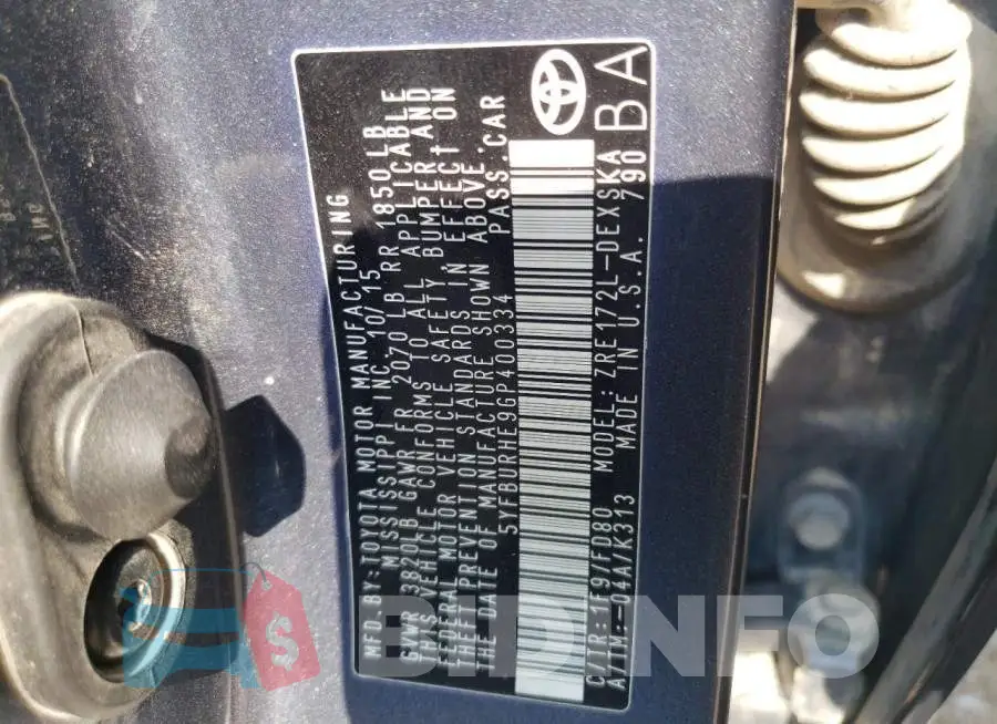 5YFBURHE9GP400334 Photo# 13