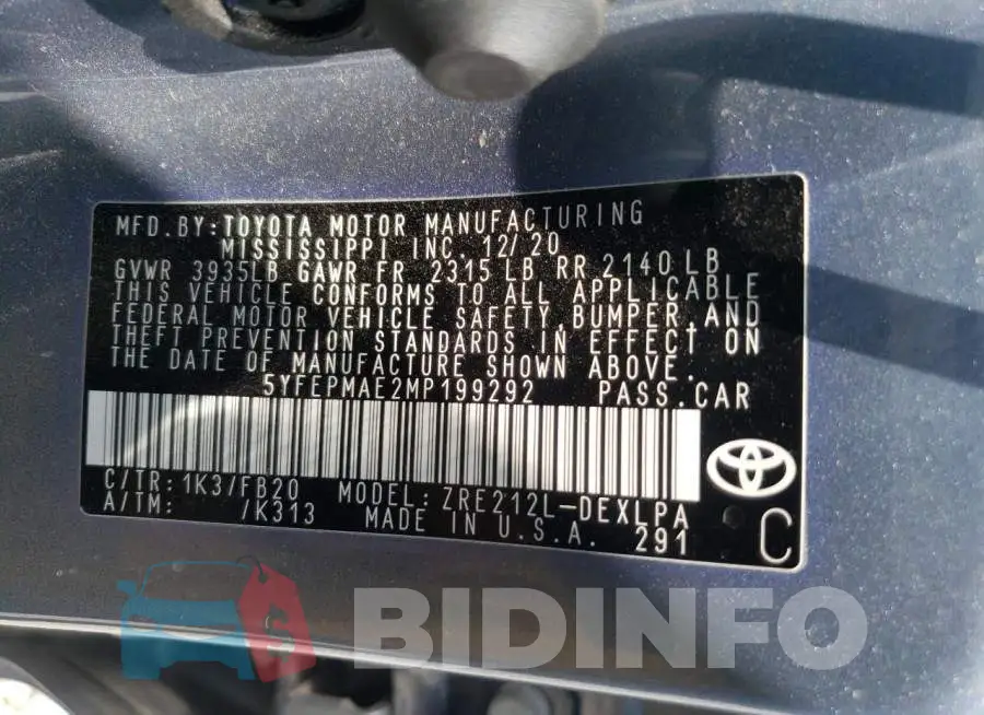 5YFEPMAE2MP199292 Photo# 12
