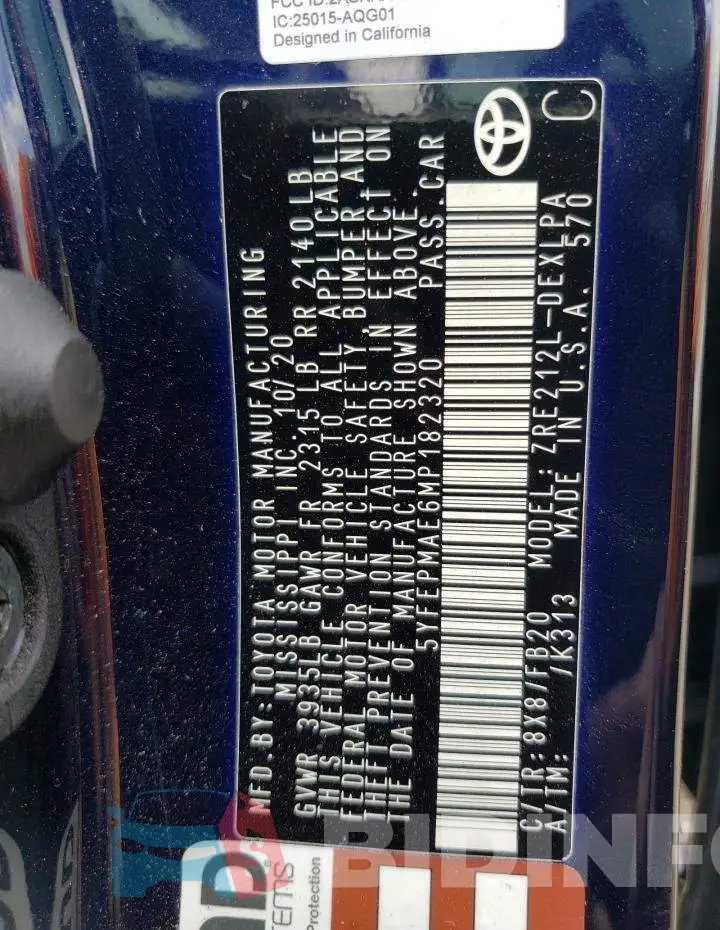5YFEPMAE6MP182320 Photo# 13