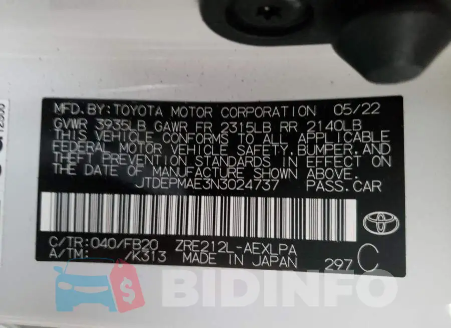 JTDEPMAE3N3024737 Photo# 12