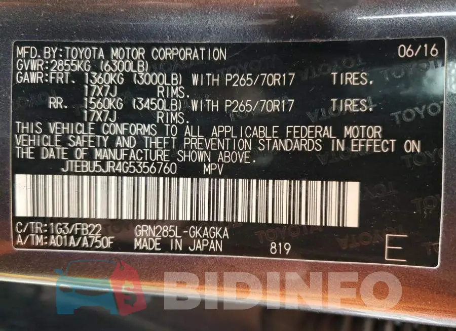 JTEBU5JR4G5356760 Photo# 13