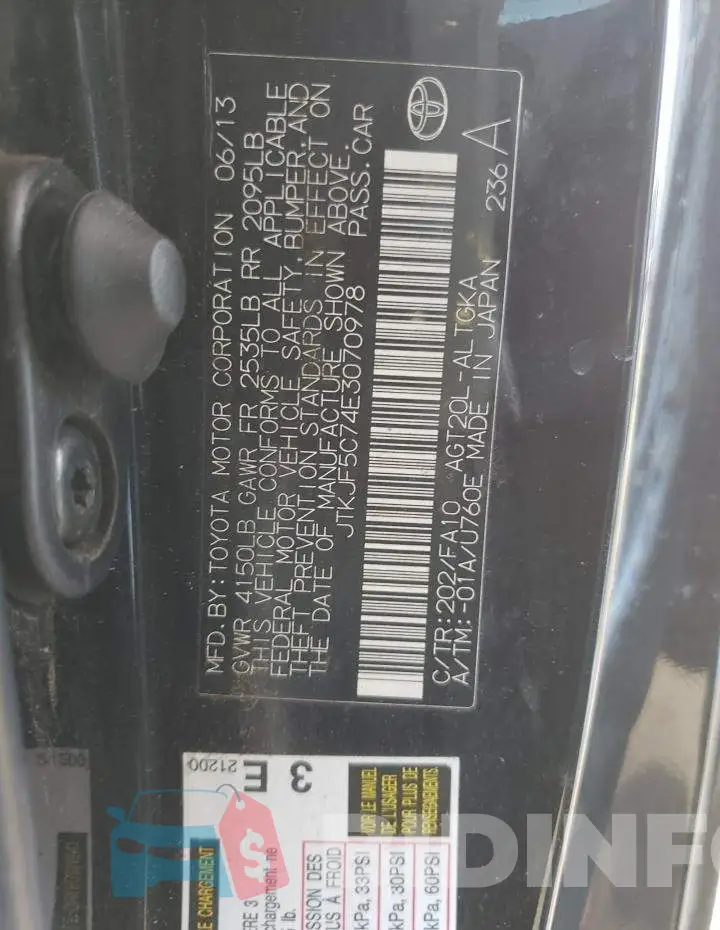 JTKJF5C74E3070978 Photo# 12