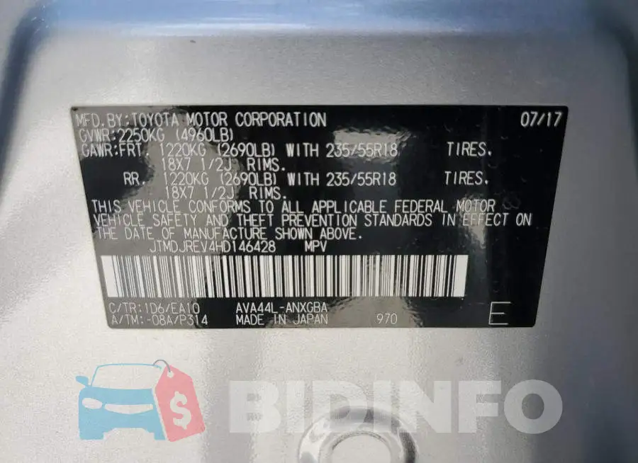 JTMDJREV4HD146428 Photo# 13