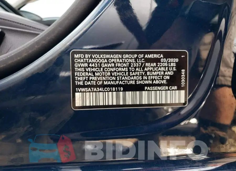 1VWSA7A34LC018119 Photo# 12